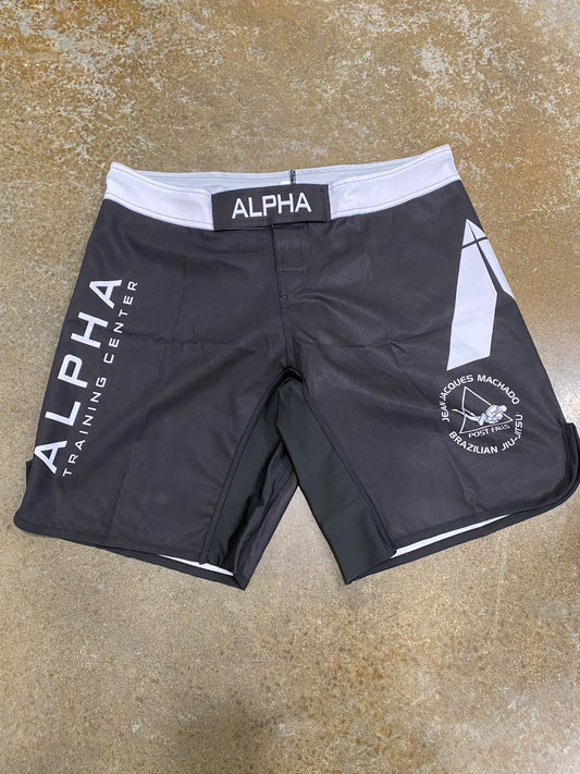Alpha Grappling Shorts Black/White - Adult