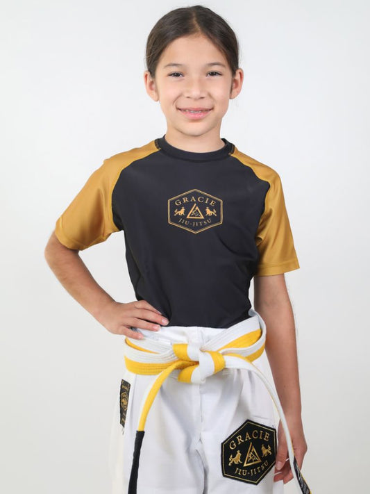 Golden Lion Short-Sleeve Rashguard (Kids) - Pre order